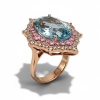 Anello Casciola Gioielli Donna in Oro Acquamarina 16.20 Ct AN.AM.2012 - AN.AM.2012